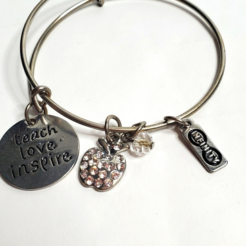 Infinity Teacher Bangle Bracelet